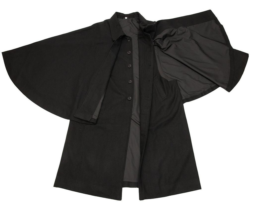 KYOETSU Japanese Coat TONBI woollen blend fabric LL Black