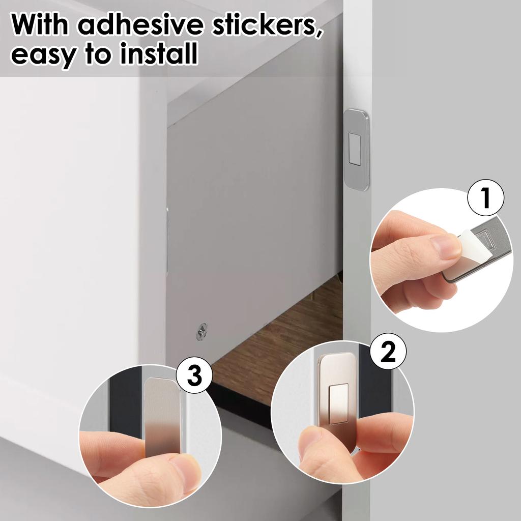 Self Adhesive Door Stops Magnetic Cabinet Catches Invisible Soft-Catch Anti-Rust Magnet Stickers Hidden Cupboard Door Closer