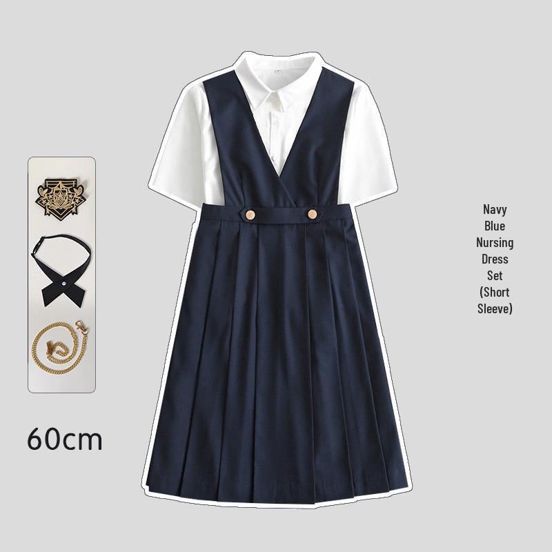 Japonská JK uniforma šaty set: Autentická dlouhá sukně chránící prsa pro mladé dámy od Hu Mu Tao