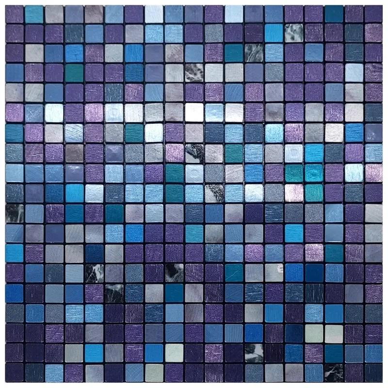 3D European Smooth Metal Mosaic Wall Sticker Self-adhesive Tile Kitchen Bathroom Bar Living Room TV Background Wall Decor Stick