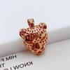 Exquisite Russian 585 Purple Gold Luxury Leopard Pendant Plated Rose Gold Three-Dimensional Atmospheric Leopard Head Collarbone Chain