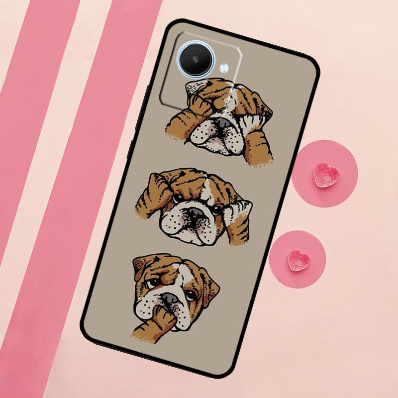 Englische Bulldogge Mops Für Realme 15 10 11 12 13 14 Pro Plus C65 C67 C75 C63 C61 C55 C51 C53 C35 GT6 GT7 Pro Hülle