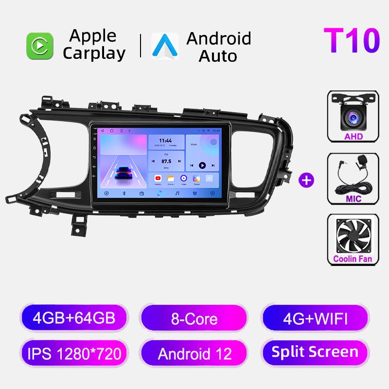 For Kia Optima 3 K5 TF 2010-2015 Car Radio 4G WIFI Multimedia Video Player Navigation GPS Wireless Carplay Android 12 Autoradio