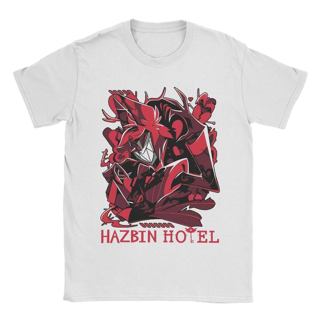 Herren T-Shirt Hazbins Hotels Alastor Mode 100% Baumwolle T-Shirt Kurzarm T-Shirt Rundhals Oberteile Grafik