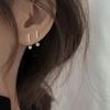 Nelson Simple Daily Cubic Point Fashion Silver Earrings