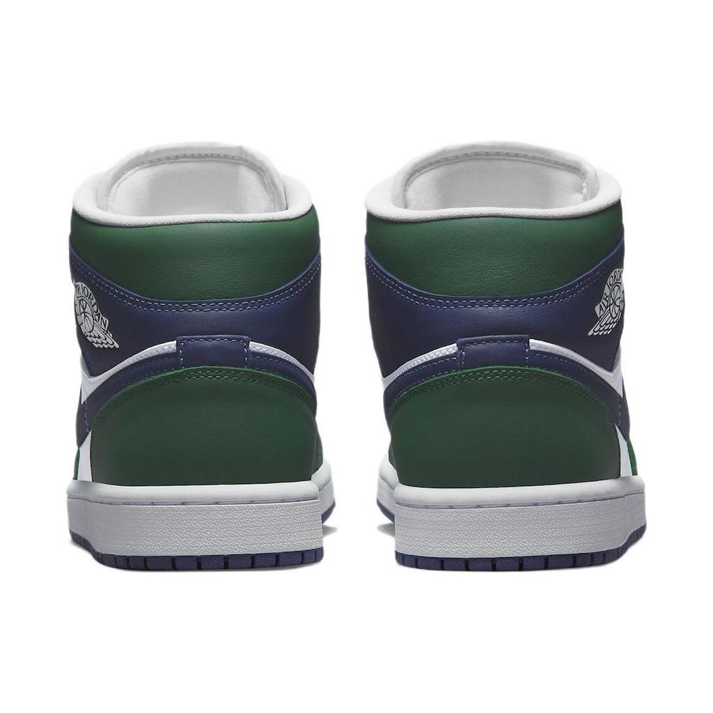 Air Jordan 1 Mid SE Noble Green Women Sneakers White Midnight-Navy DZ5326-300