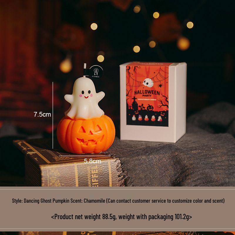 Pumpkin Ghost Halloween Scented Candle - Fragrant Gift for a Fun Atmosphere