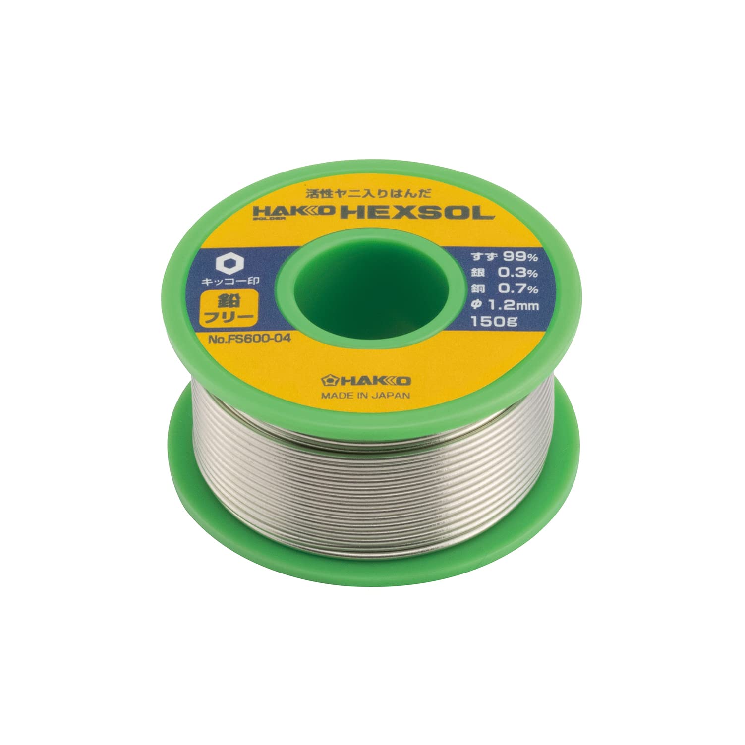 

HAKKO HEXSOL Solder for Terminals and Large Lead-Free Components, 150g, FS600-04