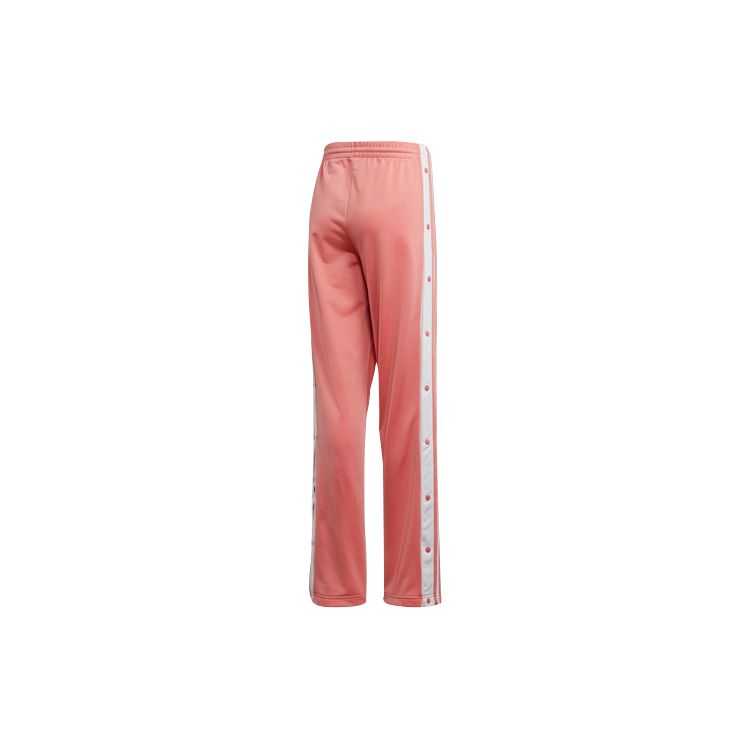 Adidas Originals Casual Retro Sports Striped Side Button Long Pants Women bottoms Rose-Red DN3163