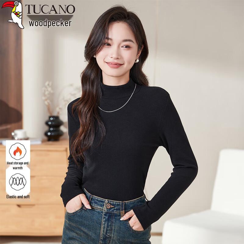Woodpecker Women s High-Neck Thermal Long-Sleeve T-Shirt XXL