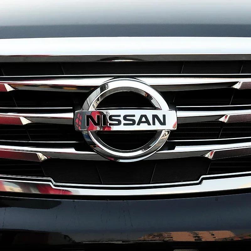 1pcs Car Front Head Hood Bonnet Emblem Rear Trunk Boot Mark Badge Steering Wheel For Nissan X-trail Almera Qashqai Tiida Teana