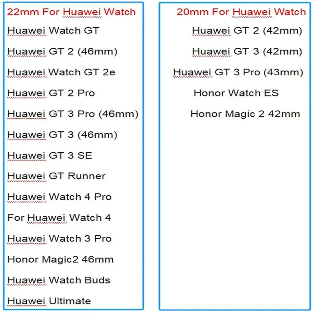 Klassisches 20 22 mm Lederarmband für HUAWEI WATCH GT/4/Buds Band GT3/GT2 GT 3 2 Pro 46 mm HONOR Magic Watch 4 Pro Ersatzarmband