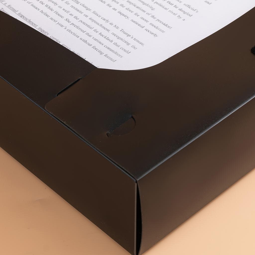 9pcs A4 Size Foldable Document Binder, Thickened PP Material, Vertical Accounting Voucher Document Storage Box with Label Holder