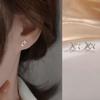 Asymmetric Cross Star Earrings, Retro Fashion High-End Women'S Earrings Accessories