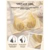 Shaping Lace Soft Underwire Bra, Sponge-Free Thin Cup Bust Minimizer Side Gathering Anti-Sag Full Bust Women Bra