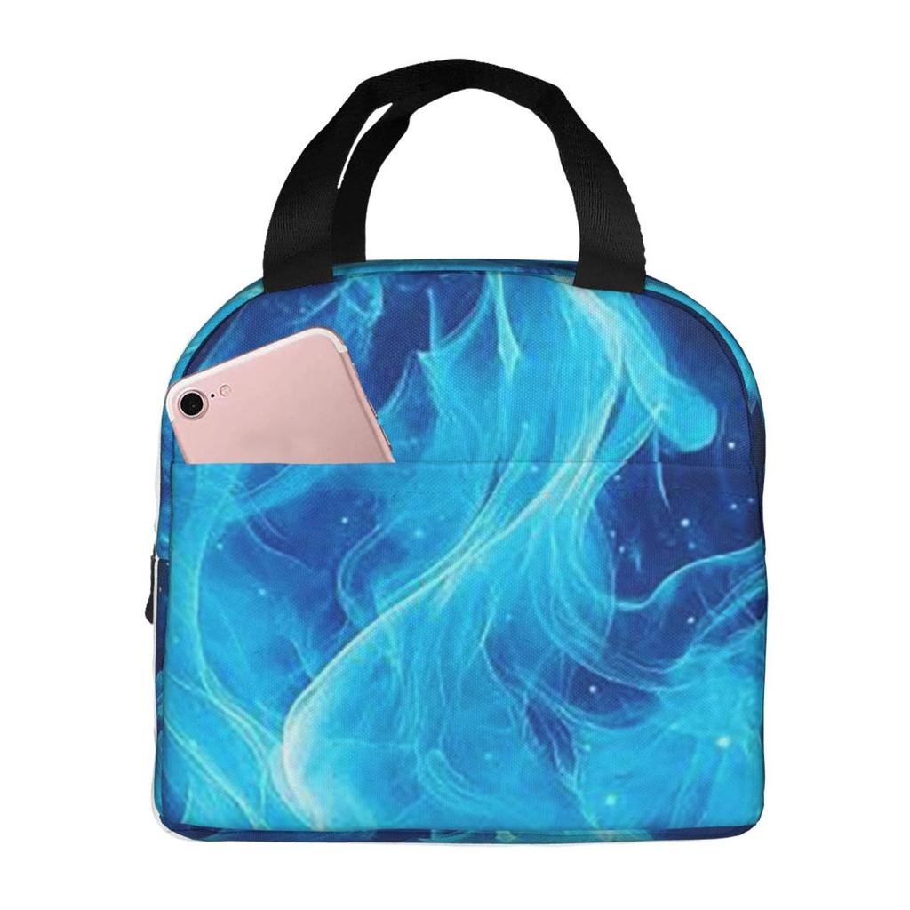 Burning Fire Insulated Lunch Bag for Women Children Portable Food Boxes Thermal Lunch Box Tote