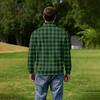 Men's Fall Winter Plaid Print Zip-Up Stand Collar Pullover Casual Wrinkle- Athletic Top