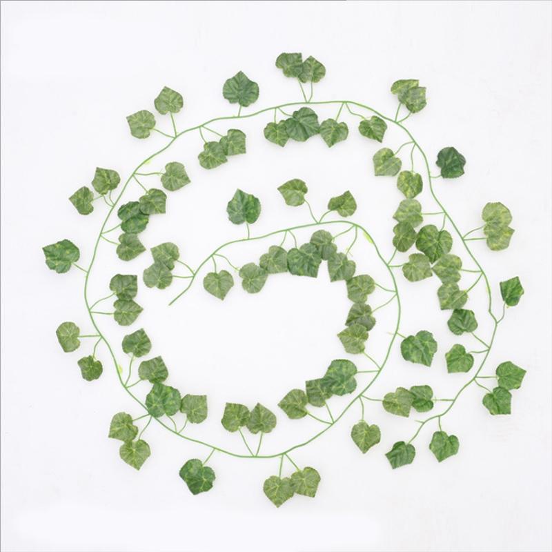 Artificial Plants 2 Meters Leaf Vine Green Dill Leaves Home Decoration Stage Props Wedding Bridal Accessories Hanging DIY Arch