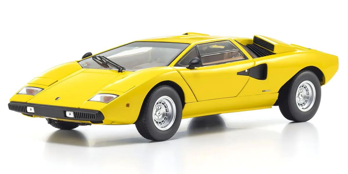

Kyosho Original Масштаб Lamborghini Countach LP400 Желтая Готовая Модель KS08321YT 1/18