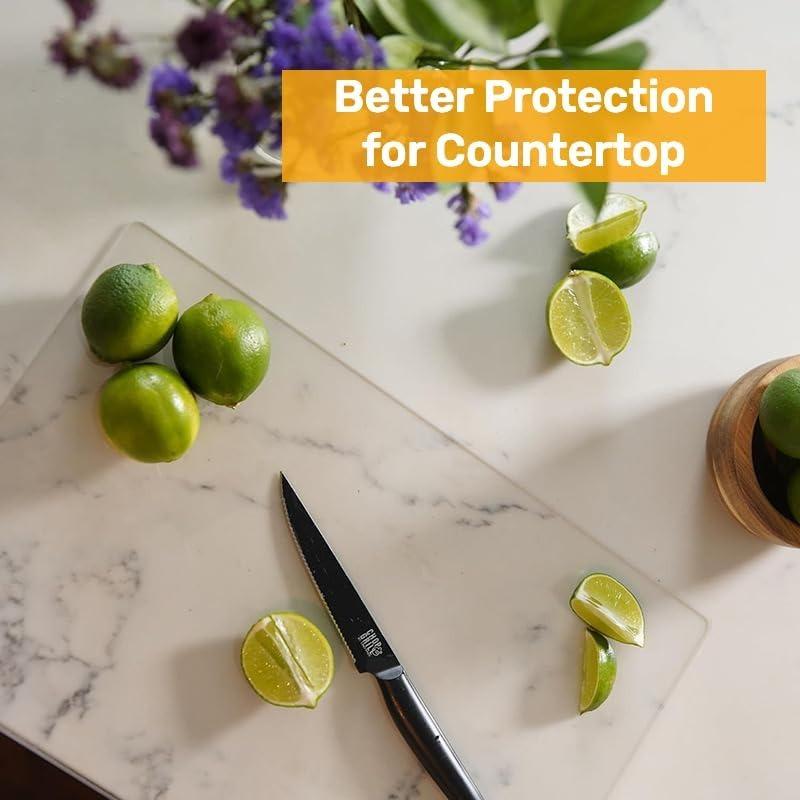 Acrylic Cutting Board Chopping Blocks 40 X 30 Cm Nonslip Mat Clear Chopping Board for Home Kitchen Counter Restaurant Vegetables