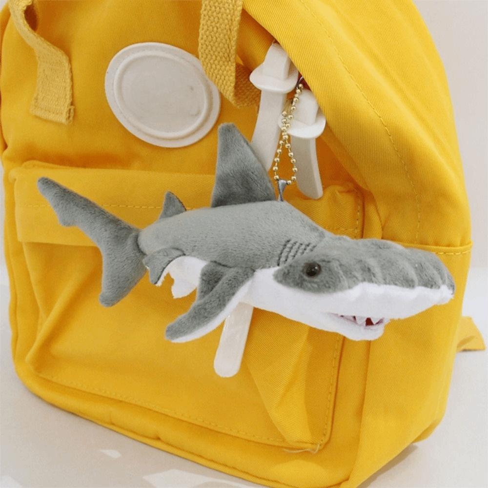 Simulation Shark Shark Plush Pendant Plush Bag Pendant Cute Shark Plush Keychain  Children