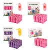 Degradable Pet Waste Bags With Strawberry Print For Outdoor Dog Walking And Cleanup