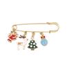 Decorative Santa Claus Jewelry Accessories Christmas Brooch Lapel Pin Brooches Christmas Buckle Pin