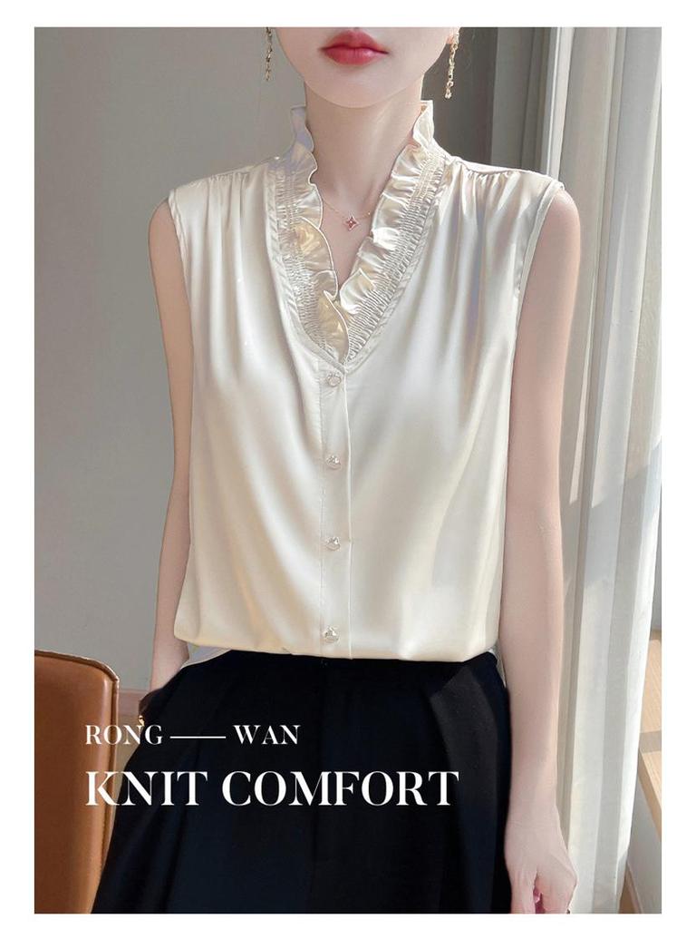 Elegantes Sommer-Damen-Tanktop mit Rüschenbesatz - Trendiges und vielseitiges Mode-Essential