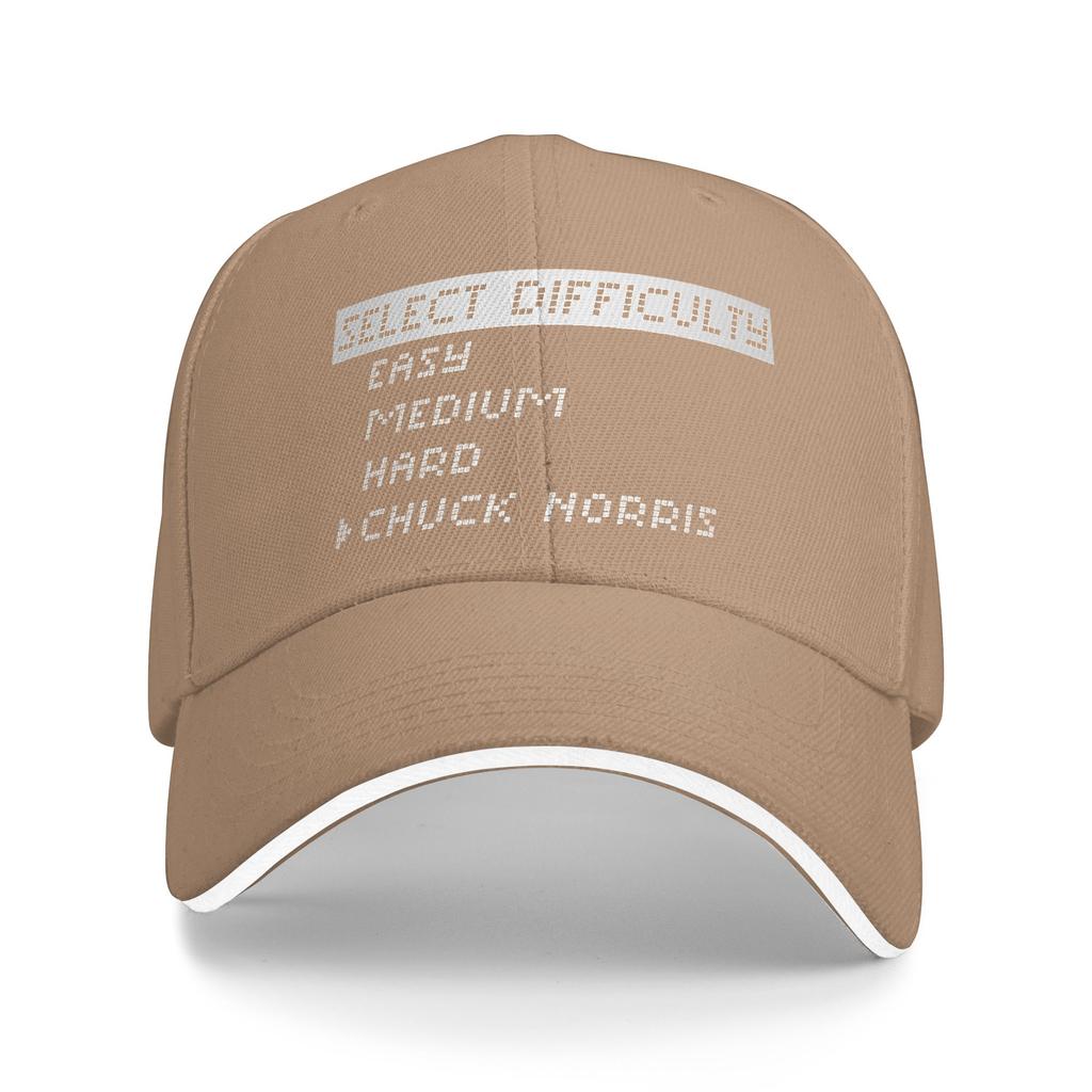Select Difficulty Chuck Norris Baseball Cap Hip Hop Sandwich Caps for Men Women Adjustable Headwear Fishing