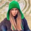 Autumn Winter Ladies Knitted Hat Women Leisure Lei Feng Style Solid Color Flanging Tie Up Ear Protection Windproof Warm Cap Bomber Hats Outdoor