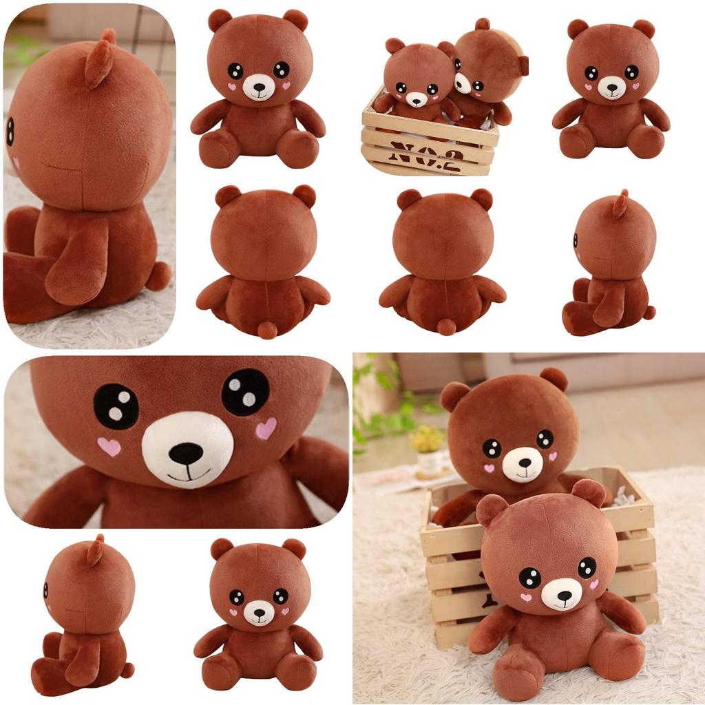 Cute Brown Bear Plush Toy Stuffed Animal Teddy Bear Doll Gift For Kids Girls
