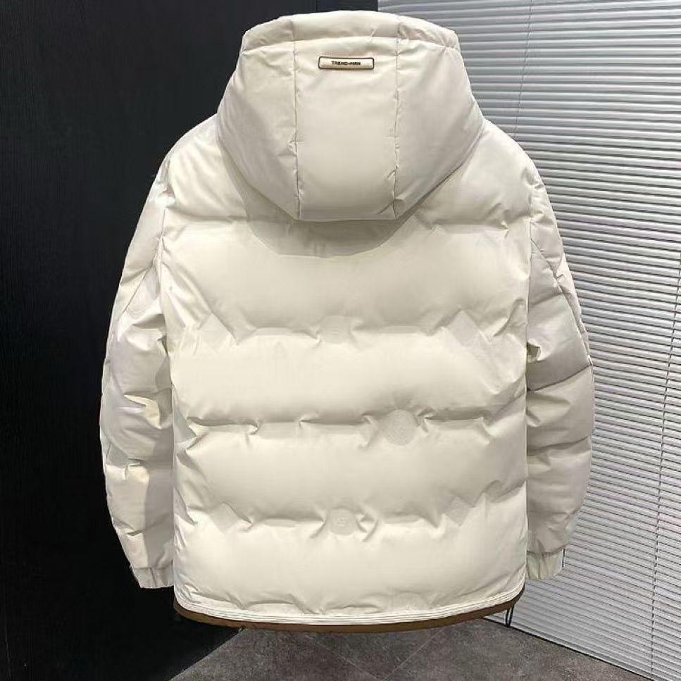 Men's Winter 2025 Hooded Short Down Jacket - Korean Style White Duck Down, Thick & Trendy Fashionable Warm Outerwear