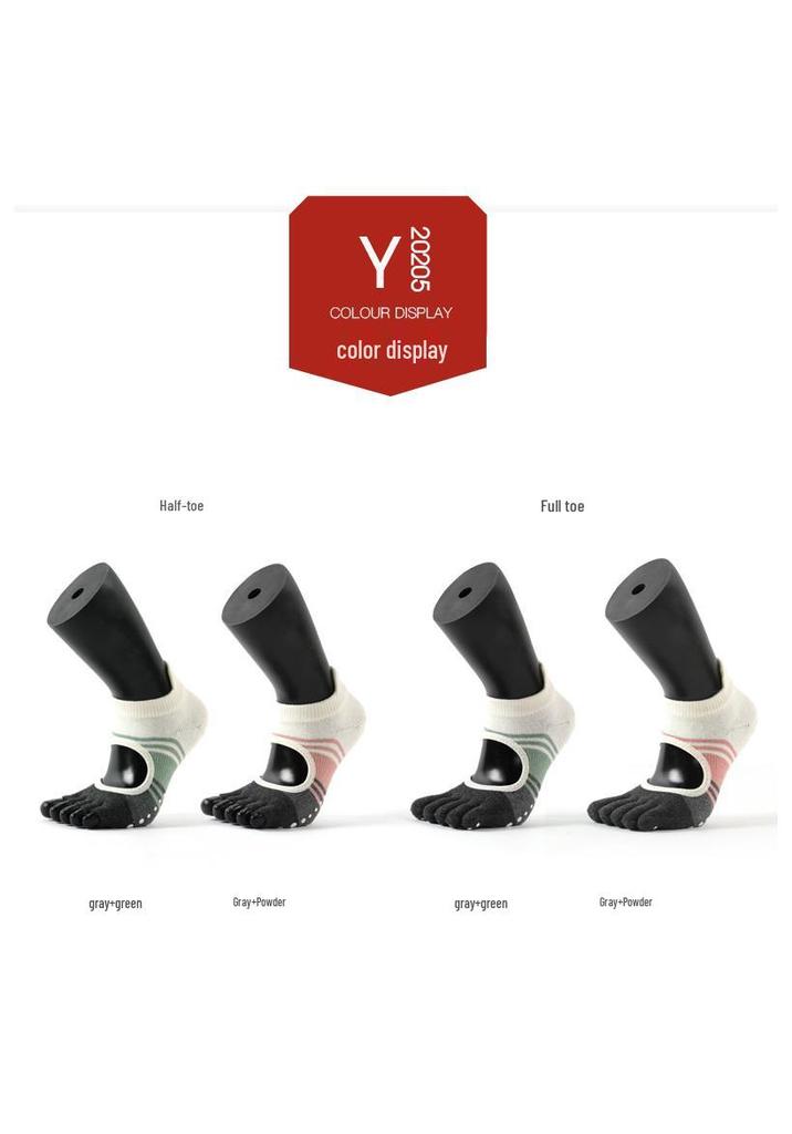 MEIKAN Five-Finger Non-Slip Yoga & Pilates Socks