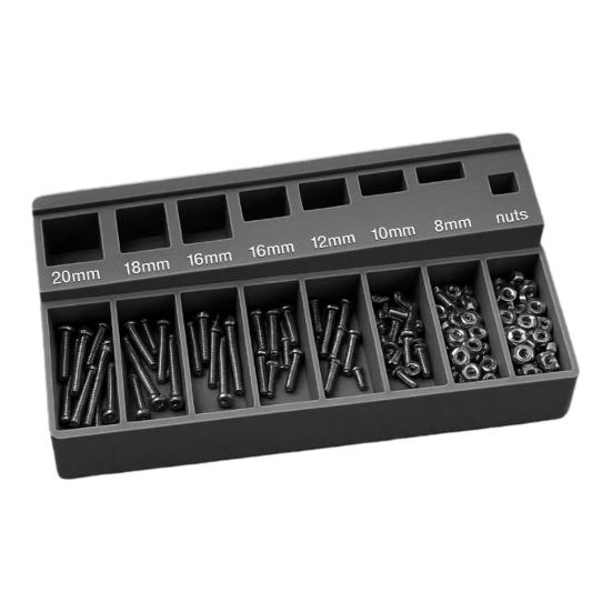 7 Ölçüm Yuvalı M3 Cıvata Ayırıcı Tepsi Hassas M3 Vida Cıvata Boyu Ayırma Kutusu Ağır Hizmet Tipi Küçük Parçalar Vidalar Donanım Düzenleyici