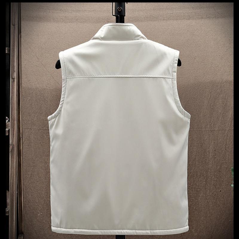 Autumn And Winter New Style Double-sided Vest Men's Stand-up Collar Casual Loose Vest Vest Large Size Vest Warm Jacket For Men