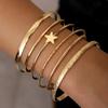 Hot-selling multi-layer line winding geometric opening bracelet set punk wave beaded bracelet