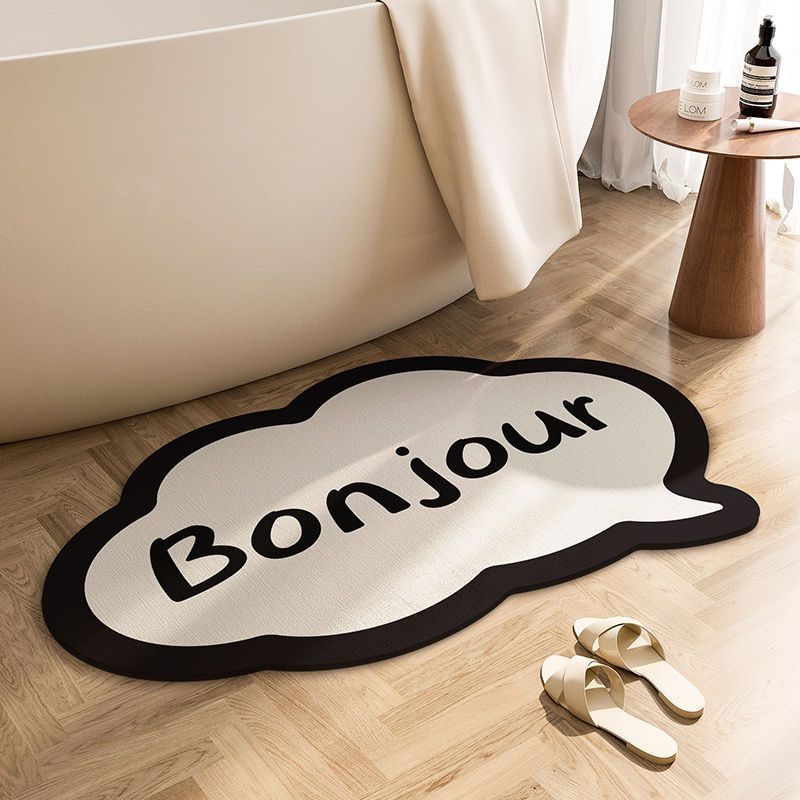 special-shaped floor mat toilet absorbent foot mat toilet door soft foot mat non-slip and dirt-resistant carpet