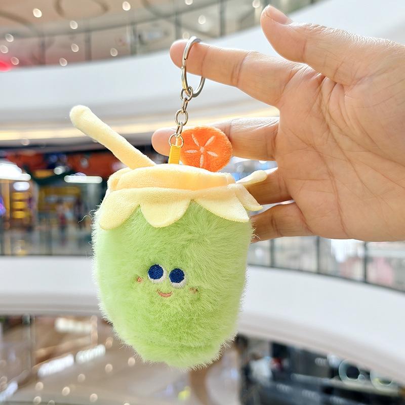 Cute Hamburgers French Fries Delicious Food Pendant Plush Stuffed Toy Doll Bag Pendant Keychain Jewelry Accessory Decoration