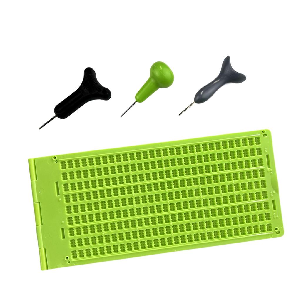 Braille Writing Slate For Beginners With 3 Stylus Portable Gifts Fingerboard Learning Supplies Braille Slate And Stylus Kit