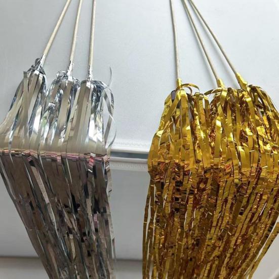 LED Fairy Wand with Tassels Multicolor Lighted Wedding Wands Stick Rain Strips Decorative Party