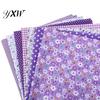 Cotton Fabric 7Pcs Sewing Stylish Soft Plain Cloth Floral Small Piece of DIY Accessory for Handmade Bags Handkerchief Arts Crafts
