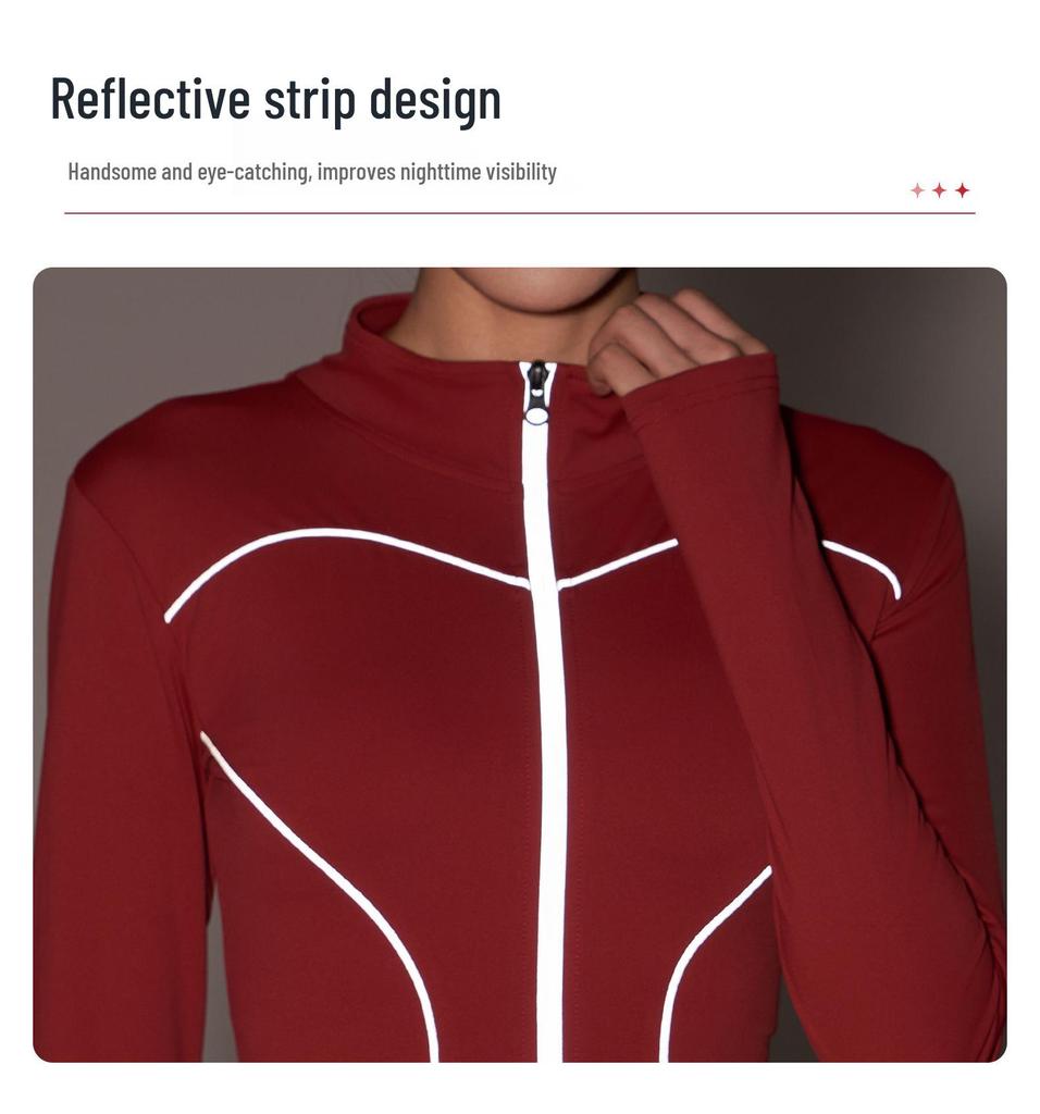 Spring/Summer Windproof Reflective Slim-Fit Yoga & Running Fitness Set