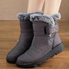 Women's Winter Faux Fur Lined Snow Boots Outdoor Non Slip Ankle Boots Waterproof Fleece Lined Short Booties Casual Warm High-Top Shoes for Female