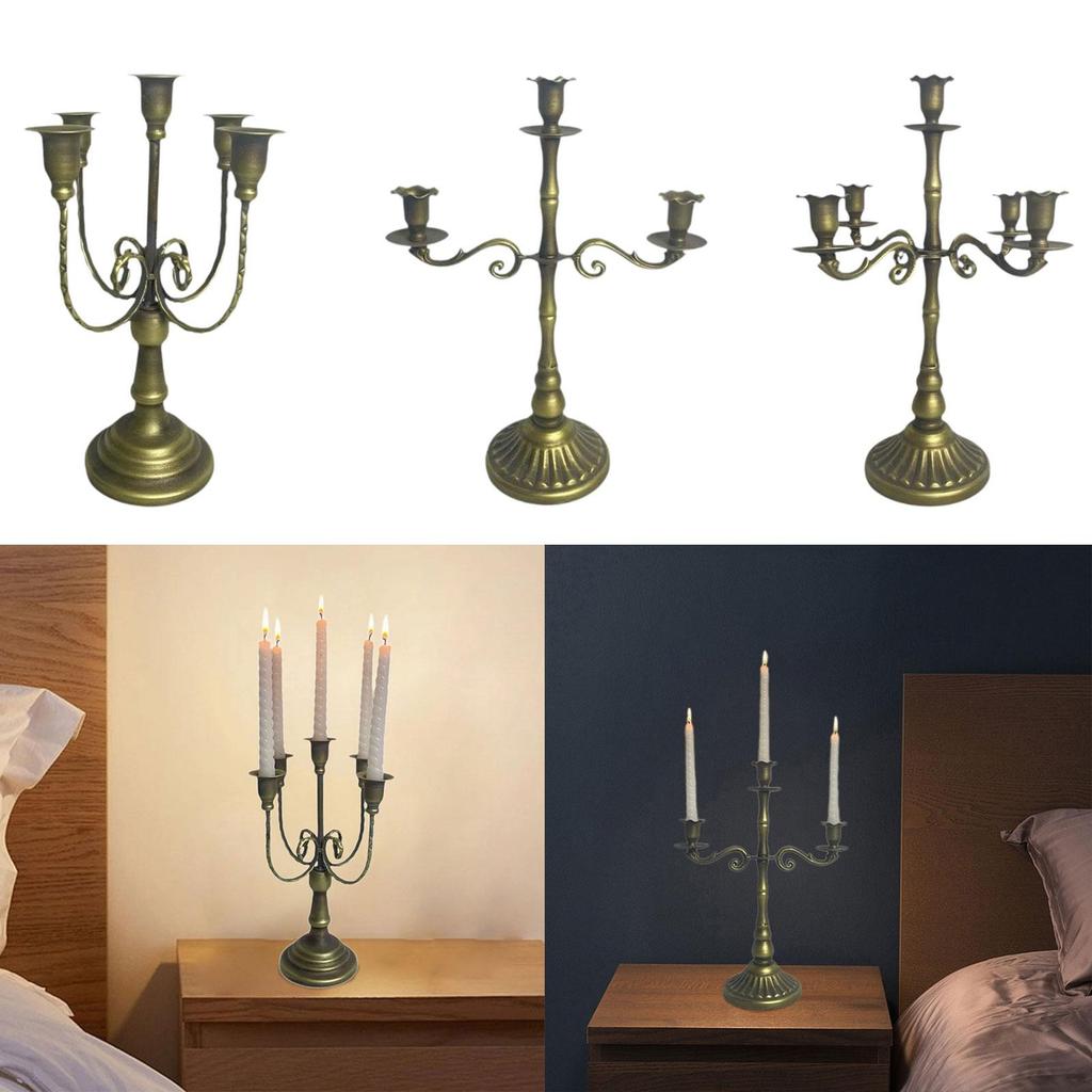 Vintage Candlestick Holder, Decorative Candle Stand for Wedding Bar Bedroom Decor