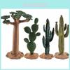 Realistic Pvc Animal Model Scene Decor Tropical Desert Trees Cactus And Baobab Tree Set