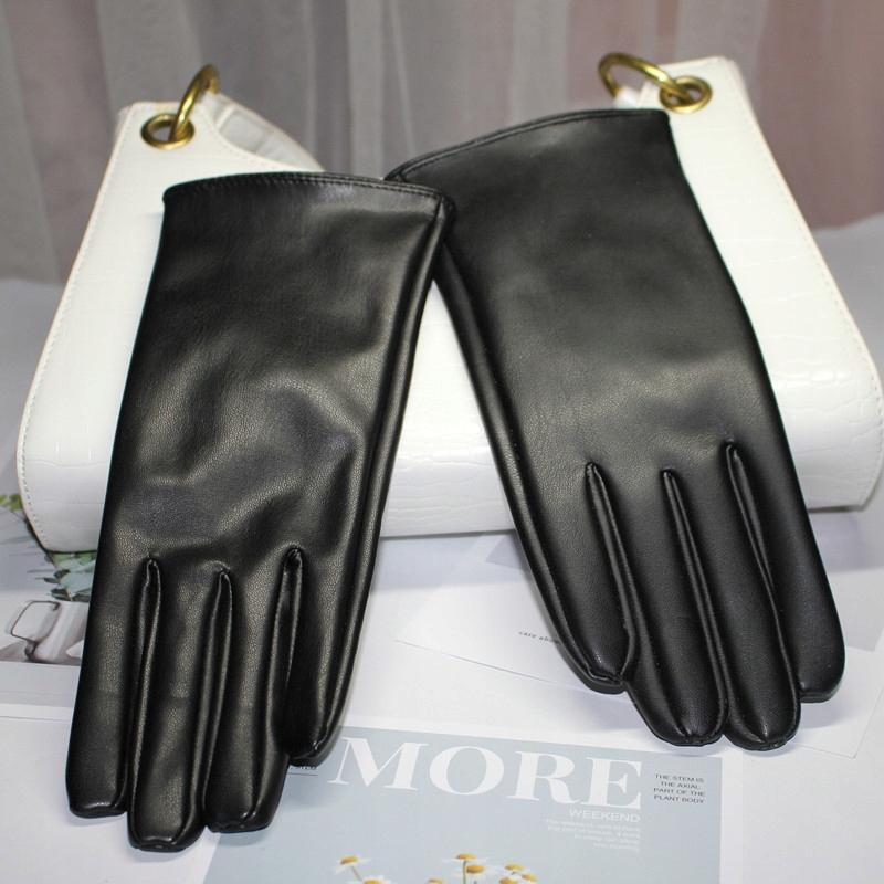 black women' leather GLOVES for autumn/winter, stylish and elegant