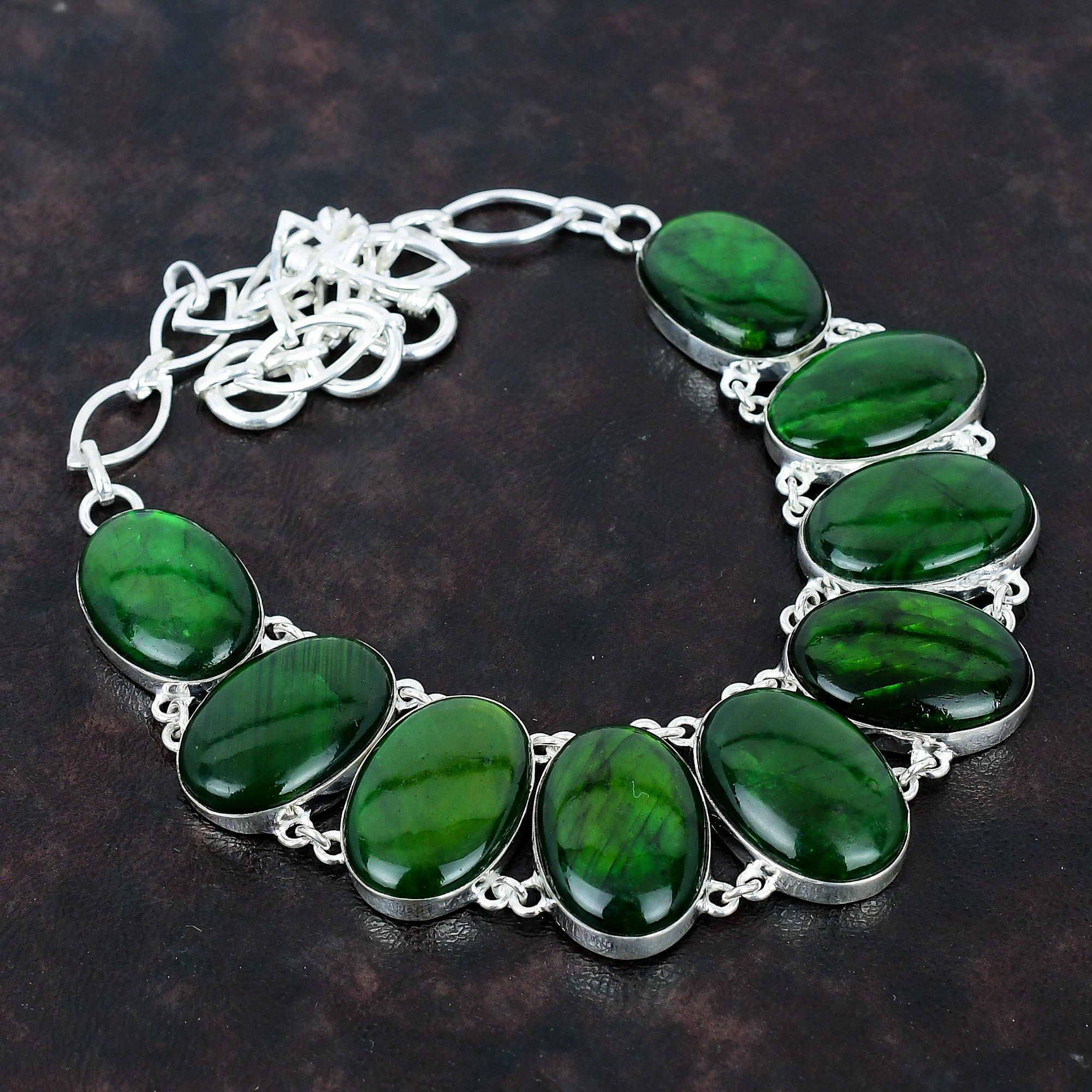 

Ожерелье из лабрадорита Green Fire Ювелирные изделия ручной работы Ожерелье из настоящего драгоценного камня Ожерелье из стерлингового серебра 925 пробы Регулируемая цепочка Ожерелье Подарки для мамы Adjustable