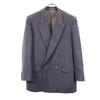 Wool Blend Tailored Jacket Gray Double Button Men's Used