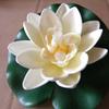 Artificial Floating Foam Lotus with Water Lily Pad Flower Lifelike Floral Ornanment for Home Garden Pond Decor Assorted Colors