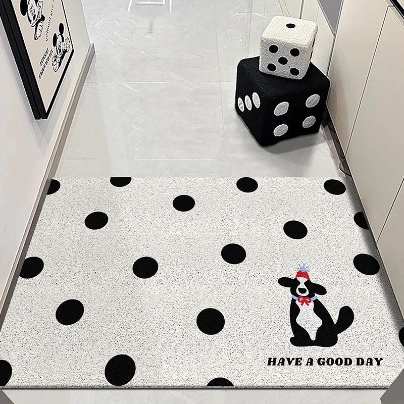 Cartoon Spotted Animal Anti-Slip Coir Doormat - Cute, Fun, and Wear-Resistant